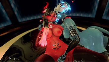 Succubus lesbians finger girlfriend's pussy for intense pleasure