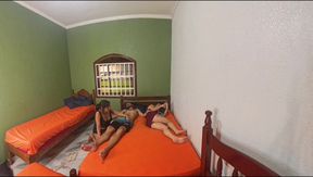 Couple shares room with their friend the wife wasn't expecting this!