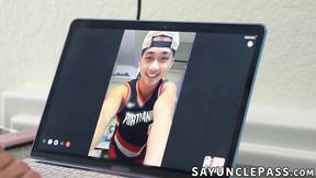 ”Pierce Brooks moans as Jax Thirio dig deep into his little arse”