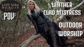 POV: Leather Clad Mistress Outdoor Worship (1080p)