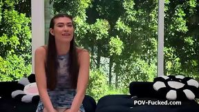 Sexy newcomer gets on her knees to milk that dick