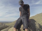 Squirting piss in public while driving and hiking