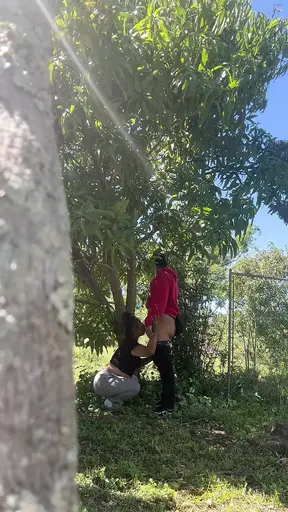 Couple fucks in Cambodian jungle, girl gets titty fucked