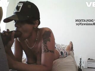 ROLE PLAY Lesbo Female Gives Oral For Giant Brown Cock Homo Tractable