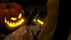 esmeralda is sexy mature witch pumpkin king on halloween