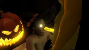 esmeralda is sexy mature witch pumpkin king on halloween