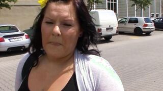 Chubby german women picked up on Street for Pounded casting