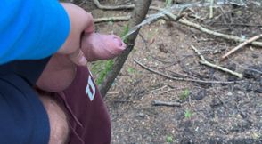 Girl helps guy pee in public