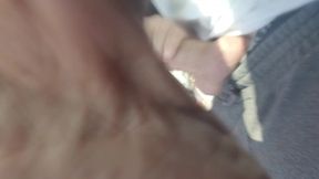 Uber driver milf enjoys handjob during ride