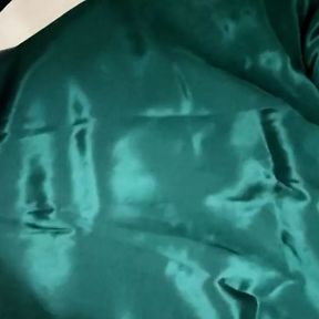 Handjob with green satin salwar of nurse in office (63)