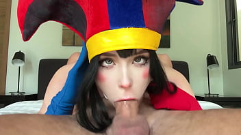 Pomni from The Amazing Digital Circus Deepthroats, Footjobs and Rough Fucks till 2 Cumshots