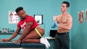 HotHouse: Dirty ebony doctor pounded by big dick stud