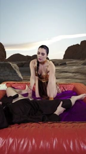 Princess Leia will make you "see the universe" and you will come in her pussy