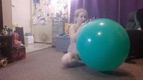 36inch Green Balloon - Ride To Pop