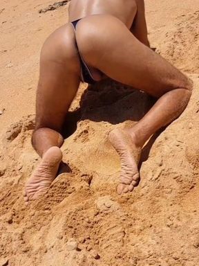 Ladysilva in Panties on the Beach What a Hot Slut