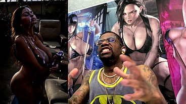 Thicc Fat Booty Ass Latina Girl With A Long Hard Transgender Cock Cumming Hard All Over Herself, AI Generated
