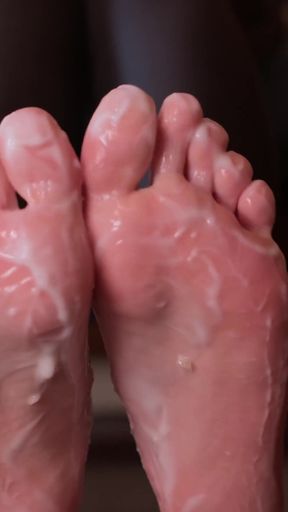 My Dirty Feet, My Creamy Feet,yogurt on My Feet