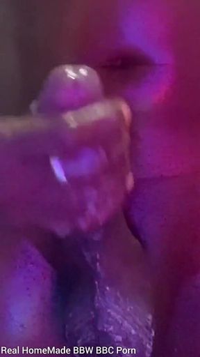 Stroking My Big Black Cock Massive Cumshot