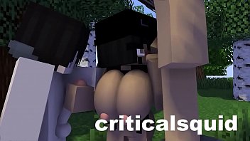 Chick With Huge Tits Takes Two Cocks [Minecraft Animation]