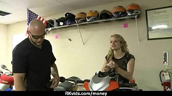 Amateur girl accepts cash for sex from stranger 8