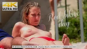 Red bikini day - BeachJerk