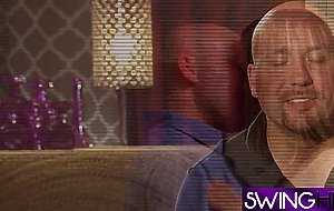 Amateur couple is looking for a full swap in their first orgy at the Swing House