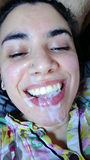 Messy Cum Mouthful