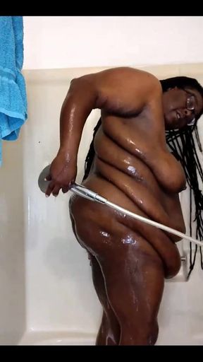 Shower and Pussy Pounding...almost Fell Back in the Tub!