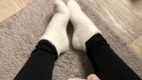 Fur socks teasing!