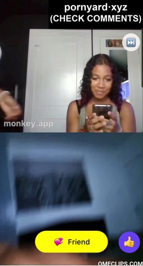 Teen amateur webcam model reacts to audience