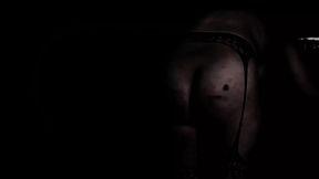 Submissive goth vixen's pussy whipped mercilessly until she squirts