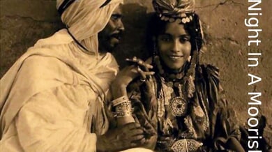 Personal footage from a vintage Moorish harem night with intimate interracial moments