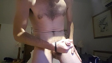 Rubbing one off in his private pod