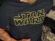 Starwars freak masturbating to starwars porn