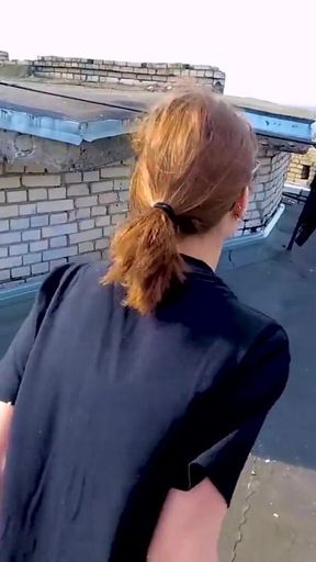 Captivating moment from &quot;High-Rise Outdoor Fuck - Flash Natural Tits&quot;