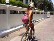 BIKING Public FLASHING # NO PANTIES during Quarantine