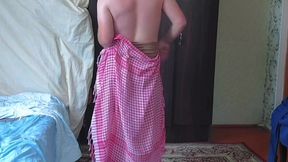 Sissy Showing off Big Booty While Smiling Innocently