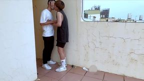 #160 hide each other on the rooftop to fuck each other to pieces - gay movie