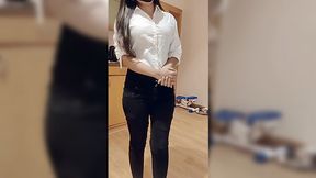 Indian receptionist girl got laid and creampied by a guest POV