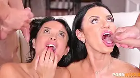 Horny Adult Movie Orgasm Related: Cum Swapping Pretty One