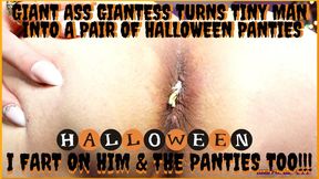 Giant Ass Giantess Turns Tiny Man Into A Pair Of Halloween Panties With Farting 720x480 MP4