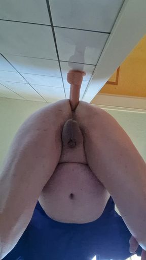 fat sow sissy fucks herself with dildo and drips
