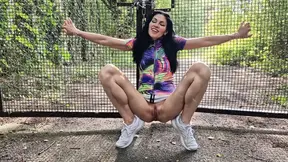 Naked Outdoors with Wide Open Pussy Showing My Cervix and Pissing