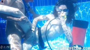 HD Horny Yessica Bunny body electric light underwater hard fuck scuba 740