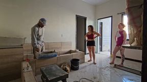 The Construction Worker Was Very Pleased When He Received a Visit From His Bosses at the Construction Site.