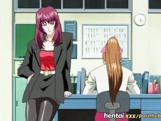 Sitting on the teacher's desk getting a oral-job - Anime.xxx