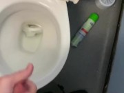 Compilation Of wanking in public toilets and pissing big cumshots