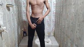Hot Masterbration in bathroom
