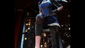 Caitlyn standing footjob