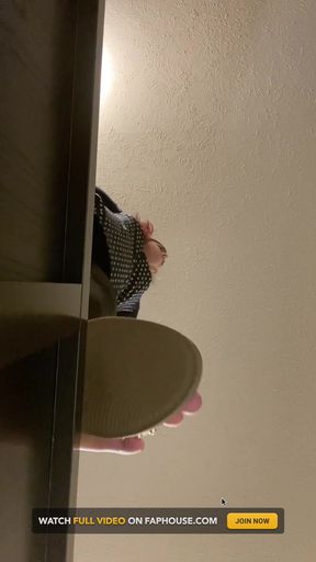 Hanging From Ledge - Will This BBW Stomp Your Fingers for You to Fall?